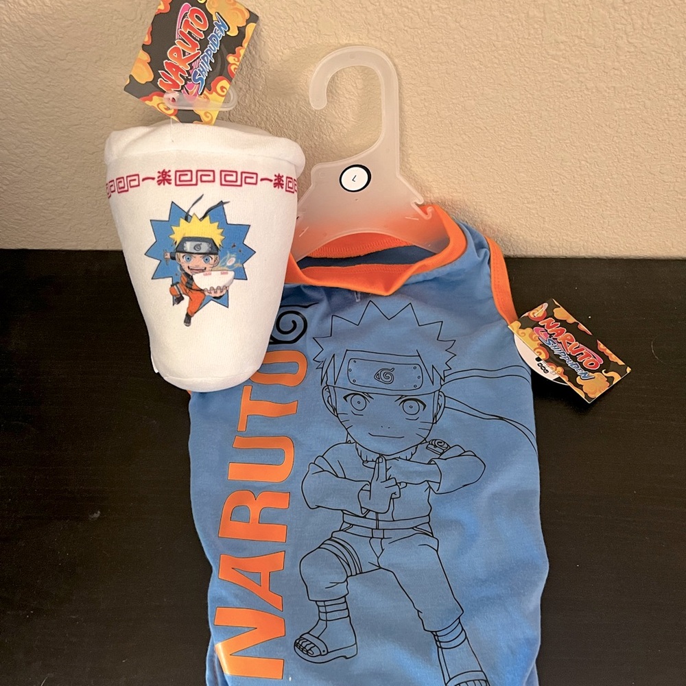 NWT Naruto Pet Bundle - 1 Shirt + 1 Chew Toy